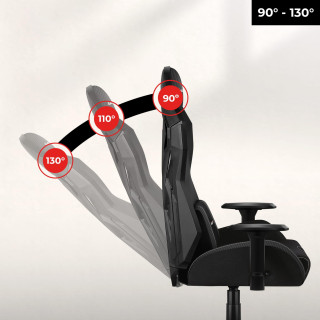 Igralni stol Huzaro COMBAT 7.6 RGB ČRN z ventilatorjem