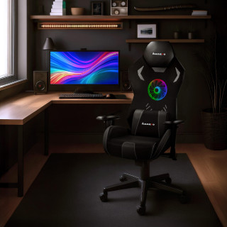 Igralni stol Huzaro COMBAT 7.6 RGB ČRN z ventilatorjem