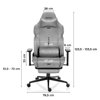 Siv igralni stol Huzaro FORCE 8.1 GREY