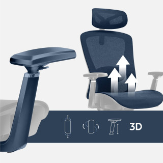 Ergonomski črni stol Mark Adler EXPERT 5.3 BLACK MESH