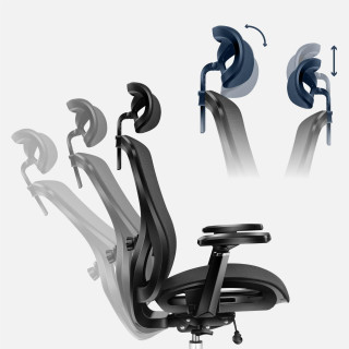 Ergonomski črni stol Mark Adler EXPERT 5.3 BLACK MESH