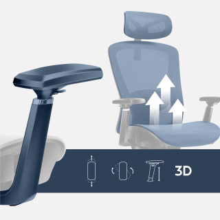 Siv ergonomski stol Mark Adler EXPERT 5.3 SIVA MREŽA