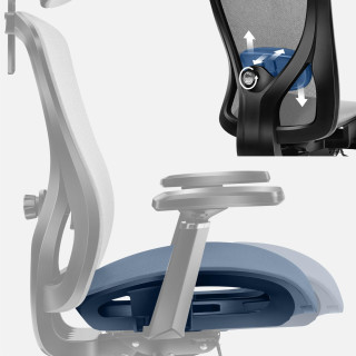 Siv ergonomski stol Mark Adler EXPERT 5.3 SIVA MREŽA