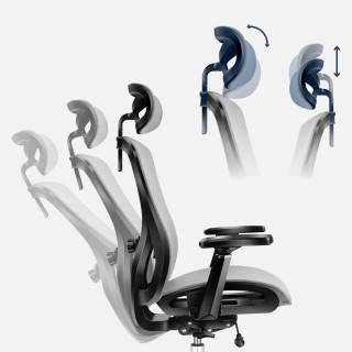 Siv ergonomski stol Mark Adler EXPERT 5.3 SIVA MREŽA