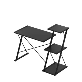 Črna pisalna miza s policami Mark Adler LEADER 3.5 BLACK