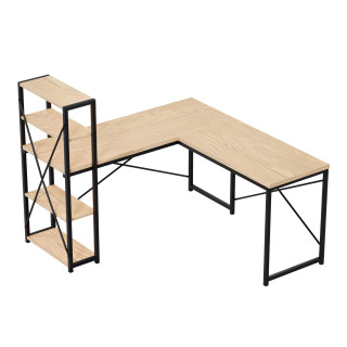 Kotna hrastova pisalna miza s policami Mark Adler LEADER 5.9 HRAST