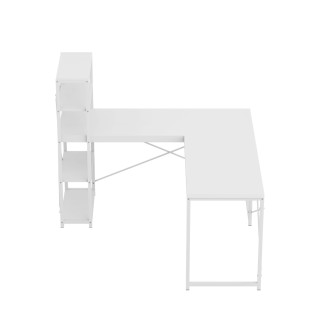 Bela kotna pisalna miza s policami Mark Adler LEADER 5.9 WHITE