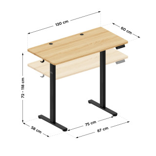 Električno nastavljiva miza Mark Adler LEADER 6.9 ČRNA