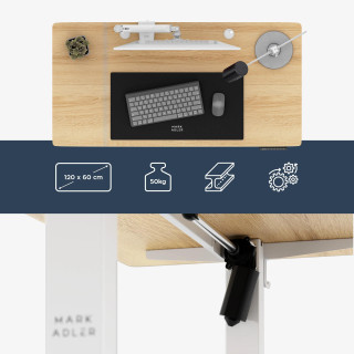 Rjava električno nastavljiva miza Mark Adler LEADER 6.9 CRAFT