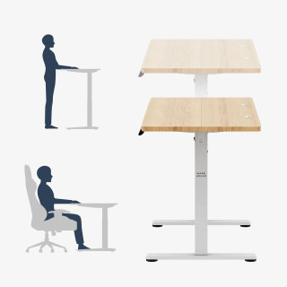 Rjava električno nastavljiva miza Mark Adler LEADER 6.9 CRAFT