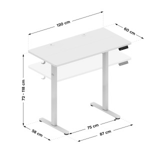 Električno nastavljiva bela miza Mark Adler LEADER 6.9 WHITE