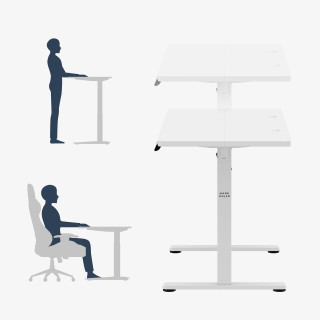 Električno nastavljiva bela miza Mark Adler LEADER 6.9 WHITE