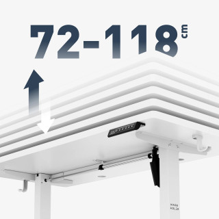 Električno nastavljiva bela miza Mark Adler LEADER 6.9 WHITE