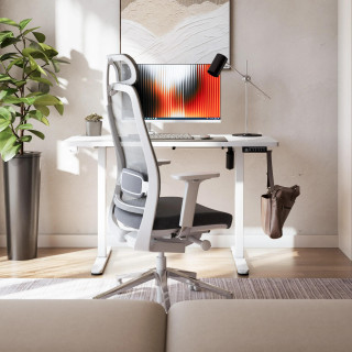 Električno nastavljiva bela miza Mark Adler LEADER 6.9 WHITE