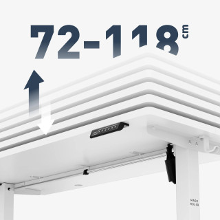 Električno nastavljiva bela pisalna miza Mark Adler LEADER 7.3 WHITE