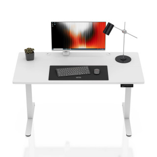 Električno nastavljiva bela pisalna miza Mark Adler LEADER 7.3 WHITE