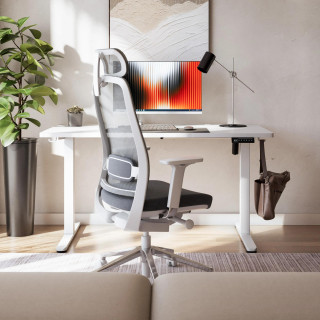 Električno nastavljiva bela pisalna miza Mark Adler LEADER 7.3 WHITE