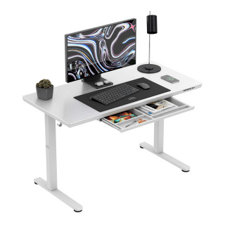 Bela električna steklena miza Mark Adler LEADER 8.5 WHITE