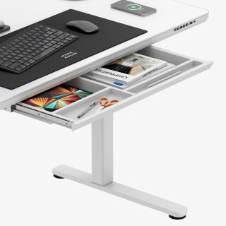 Bela električna steklena miza Mark Adler LEADER 8.5 WHITE