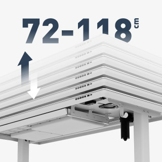 Bela električna steklena miza Mark Adler LEADER 8.5 WHITE