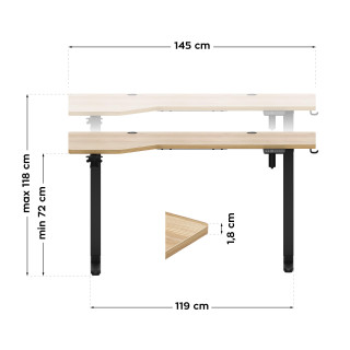 Električna črna miza Mark Adler LEADER 9.1 BLACK