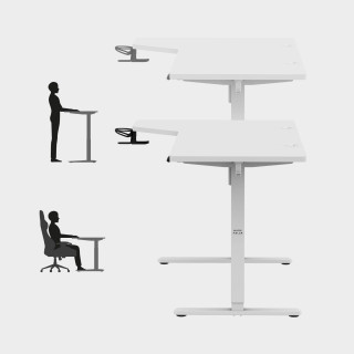 Bela električna miza Mark Adler LEADER 9.1 WHITE