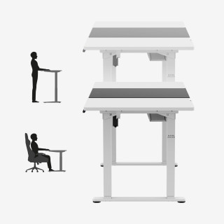 Bela električna miza Mark Adler LEADER 9.3 WHITE