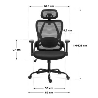 Črn pisarniški stol Mark Adler MANAGER 2.9 BLACK