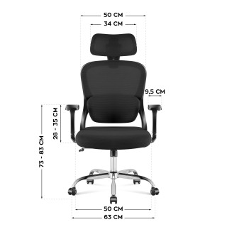 Črn pisarniški stol Mark Adler MANAGER 3.2 BLACK