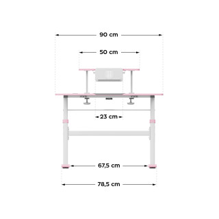 Otroška nastavljiva pisalna miza Mark Adler STUDY 3.7 ROZA