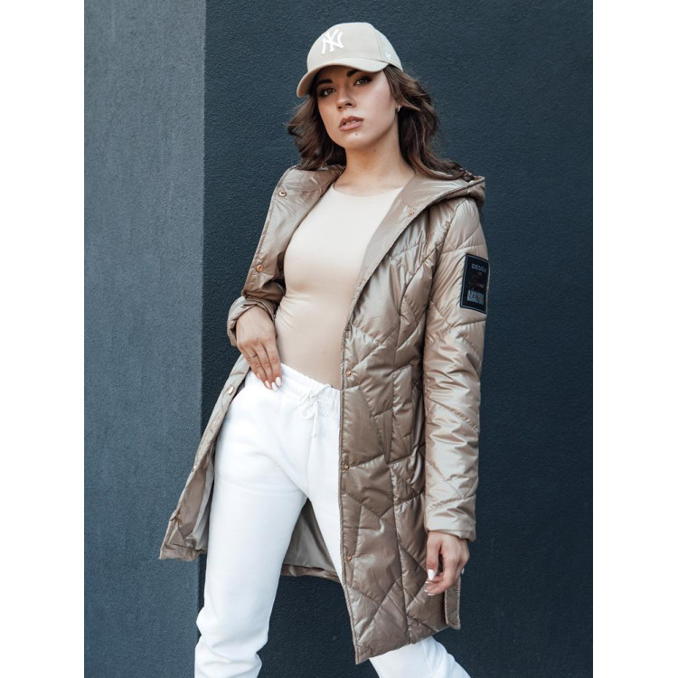 Ženska prešita bež jakna TY4411