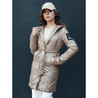 Ženska prešita bež jakna TY4411