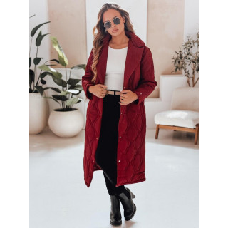 Ženski prešit bordo plašč TY4940