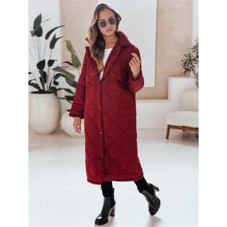 Ženski prešit bordo plašč TY4940