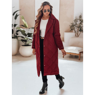 Ženski prešit bordo plašč TY4940