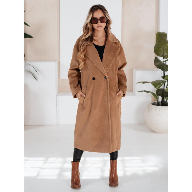 Rjav prehodni ženski plašč NY0767