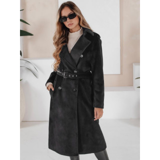 Ženski zimski črni plašč NY0762