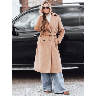 Svetlo rjav ženski zimski plašč NY0763