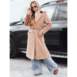 Svetlo rjav ženski zimski plašč NY0763
