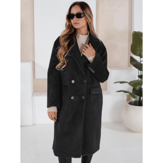 Ženski črni zimski plašč NY0765