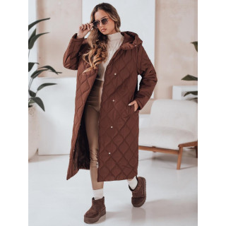 Ženska rjava prešita jakna TY4927