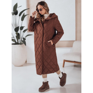 Ženska rjava prešita jakna TY4927