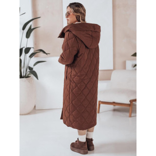 Ženska rjava prešita jakna TY4927