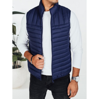 Prešit temno moder moški telovnik TX5082