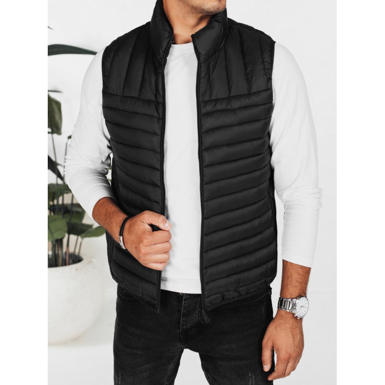 Moški črn prešit telovnik TX5084