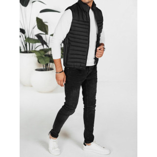 Moški črn prešit telovnik TX5084
