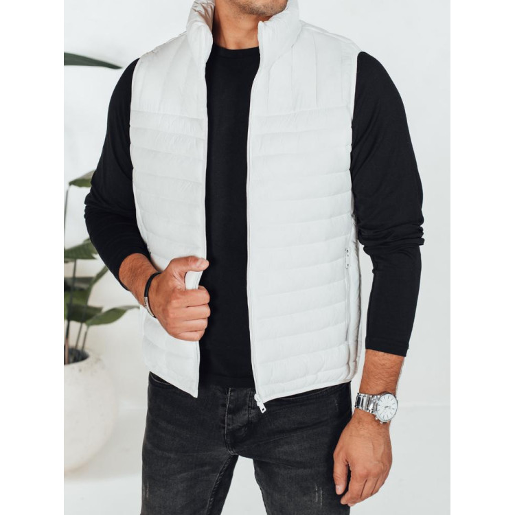 Moški bel prešit telovnik TX5083