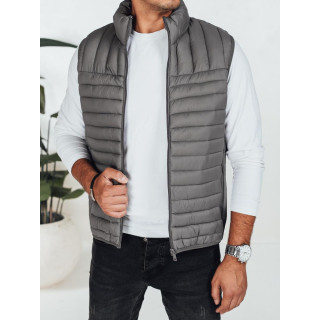 Prešit temno siv moški telovnik TX5081