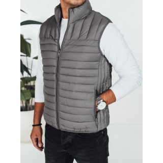 Prešit temno siv moški telovnik TX5081