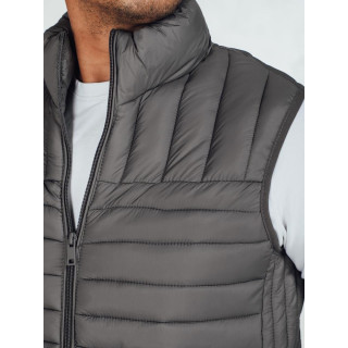 Prešit temno siv moški telovnik TX5081